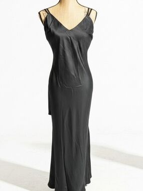 Lulu's Black Sequin Evening Dress